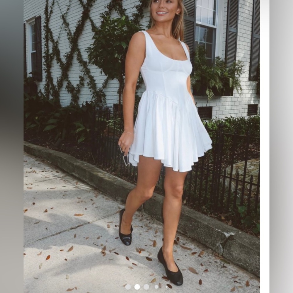 Carrie white corset mini dress